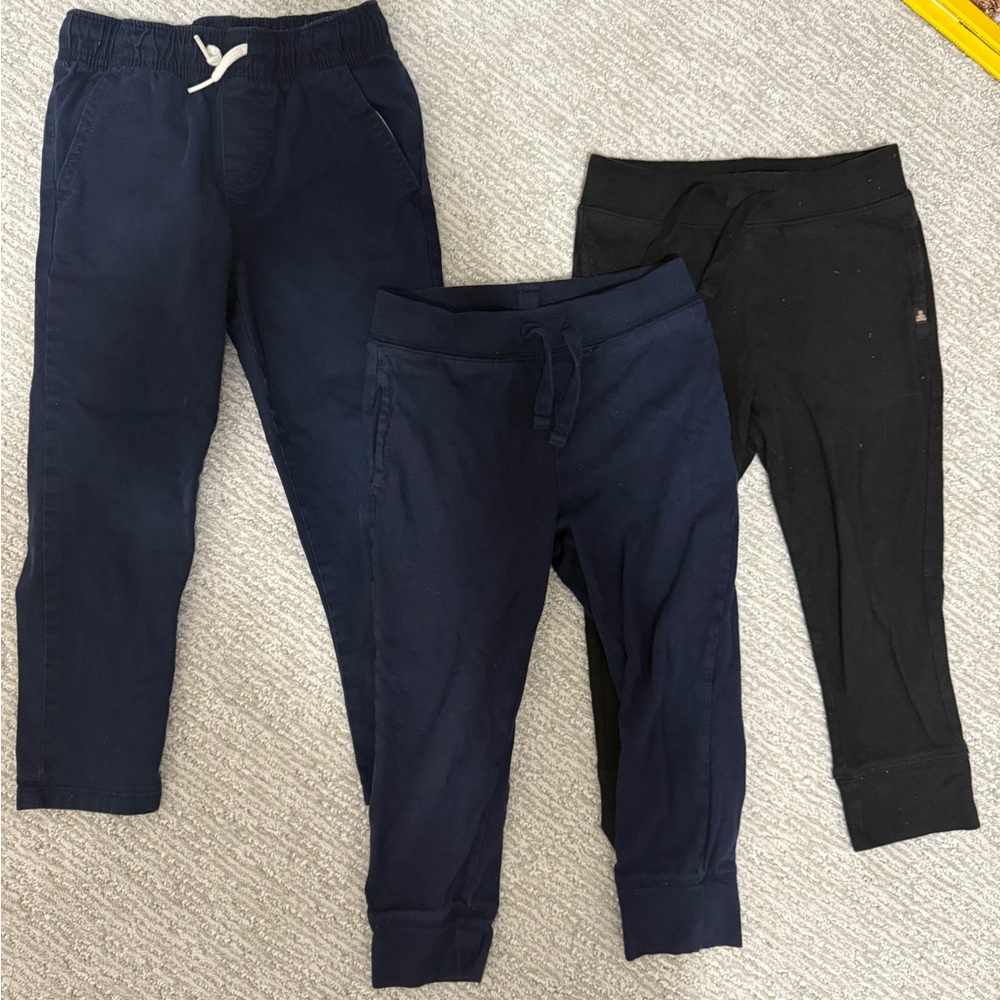 3T Gap Navy and Black Jogger Pants + Old Navy Navy Slacks